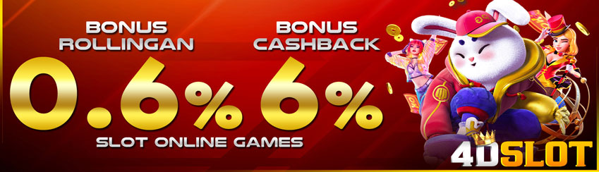 BONUS CASHBACK SLOT 6% + ROLLINGAN 0,6%